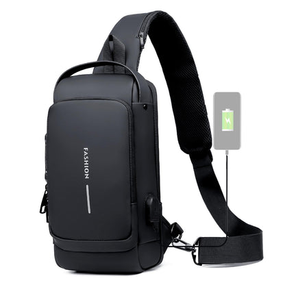 Sacoche Antivol Multi poches Chargement USB imperméable