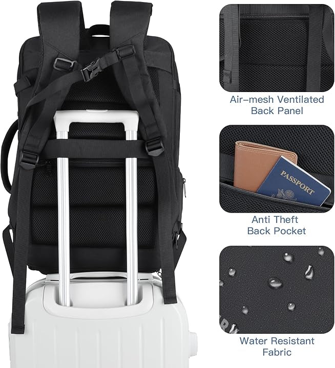 -GIEURY sac dos voyage extensible 50L -