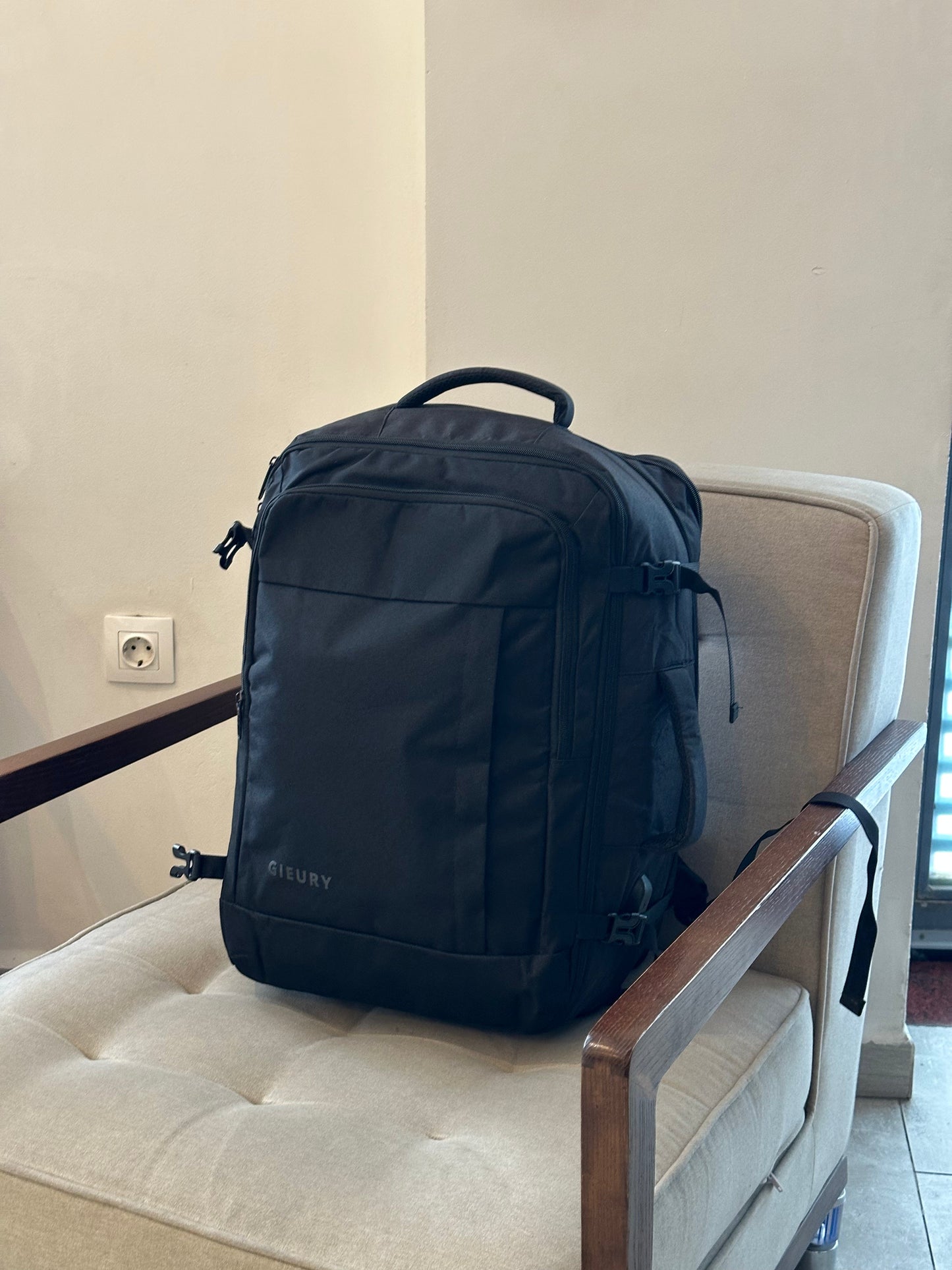 -GIEURY sac dos voyage extensible 50L -